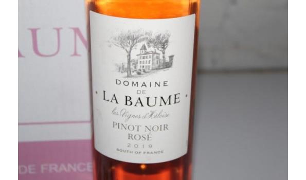 18 flessen à 75cl rose wijn Domaine de la Baume, Pinot Noir, 20019